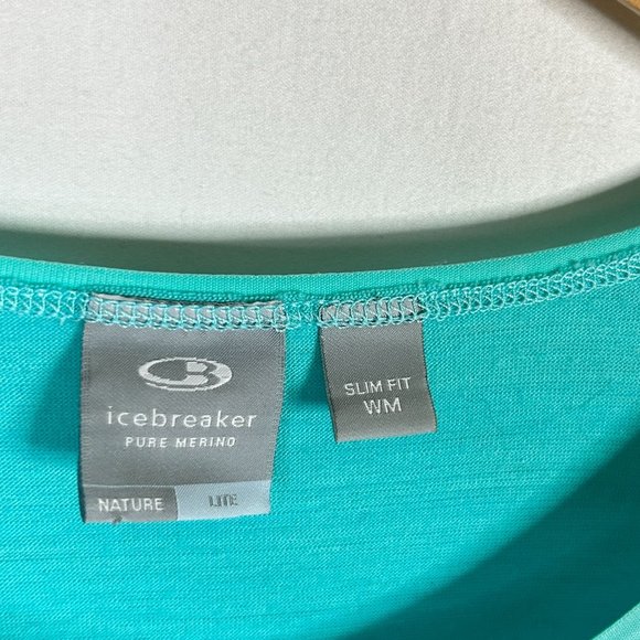 Icebreaker Merino Wool Top Baselayer Nature Lite Long Sleeve Slim Fit Womens M - Picture 3 of 16